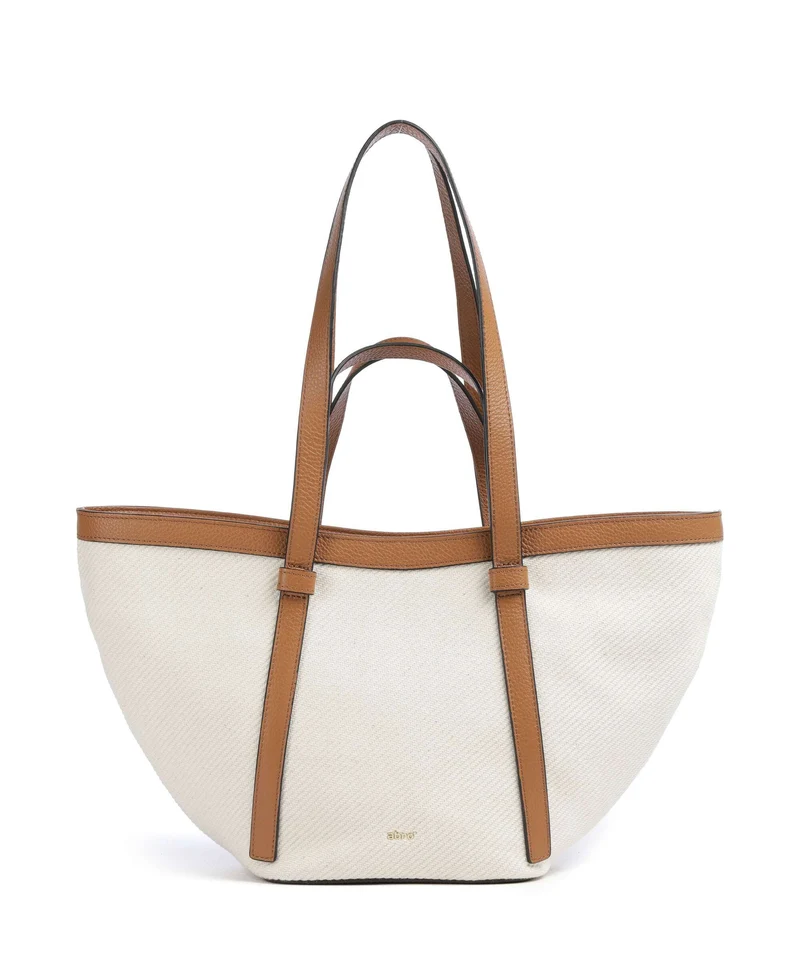 Abro Super Drill Cosmo Medium Borsa shopper ivory/cuoio