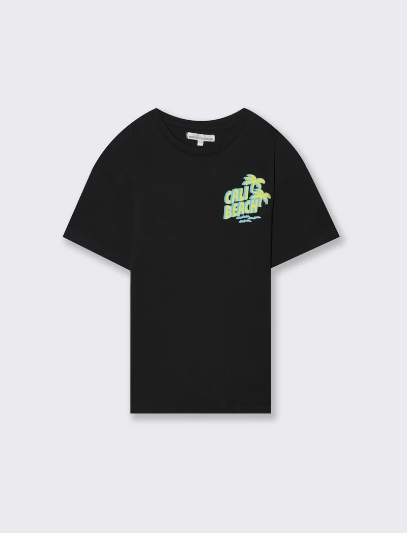 T-shirt in cotone da bambino - Nero