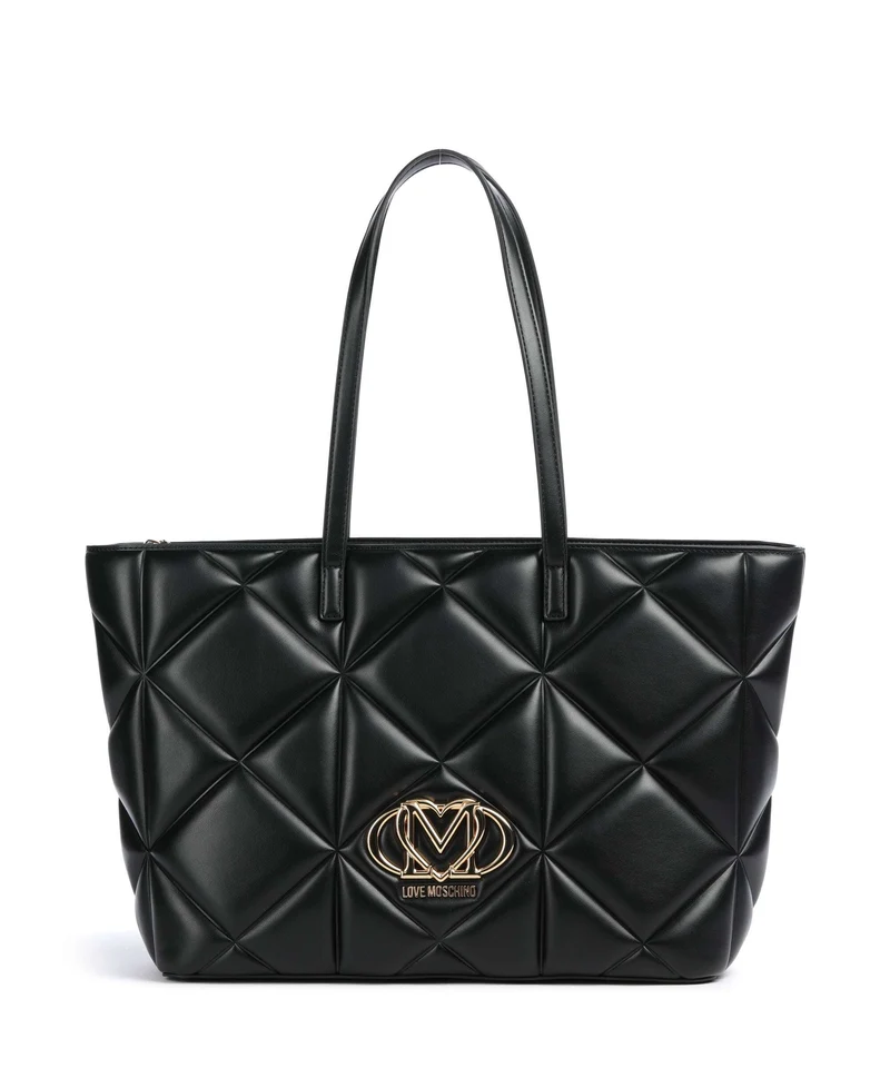 Love Moschino Embossed Q Borsa shopper black