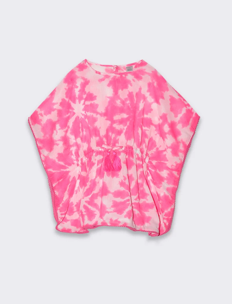 Copricostume stampato da bambina - Fuxia