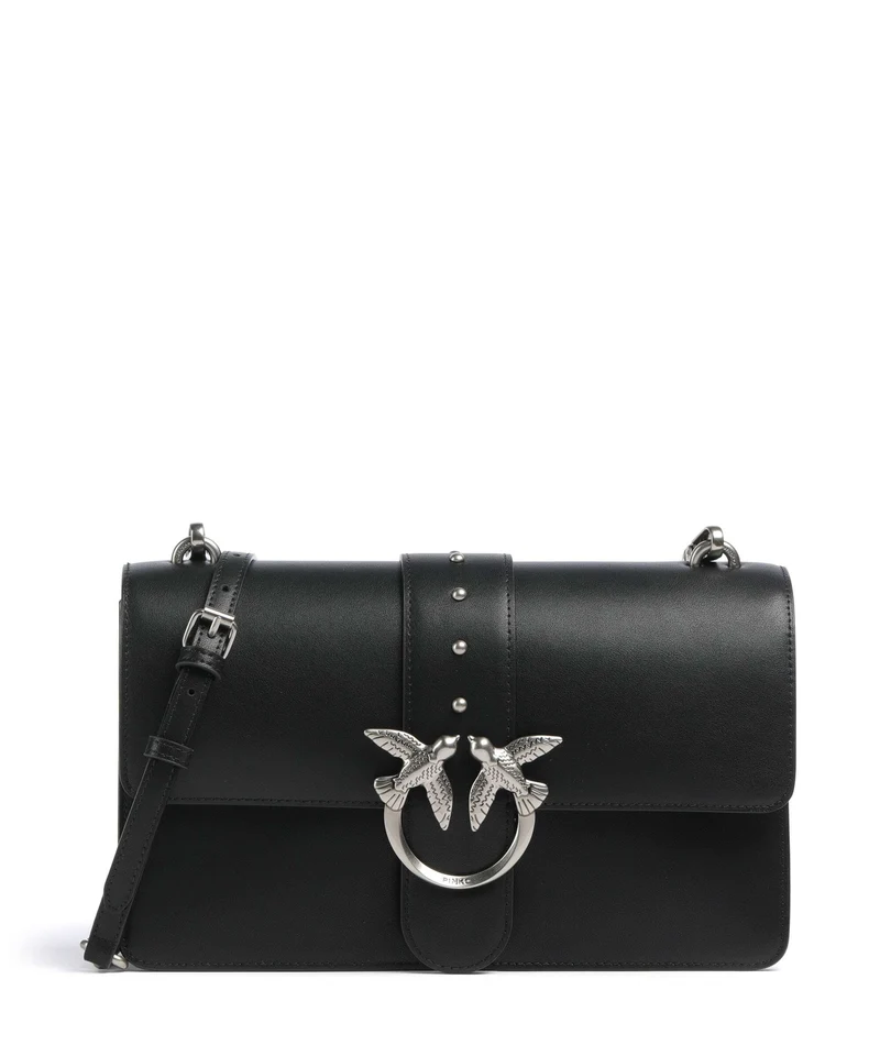 Pinko Love One Classic Borsa a tracolla nero/old silver