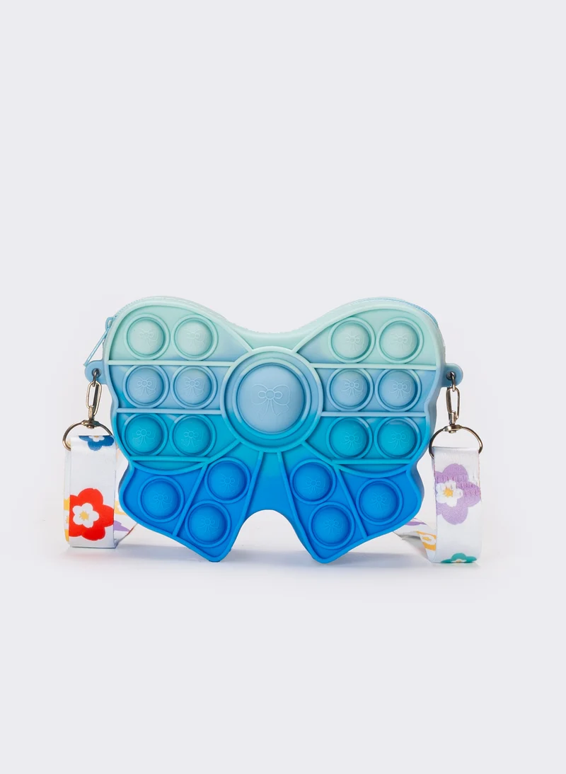 Borsetta bambina fiocco pop it - Turchese