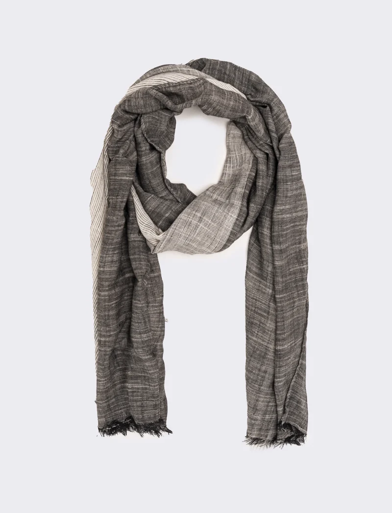 Foulard uomo bicolor - Nero