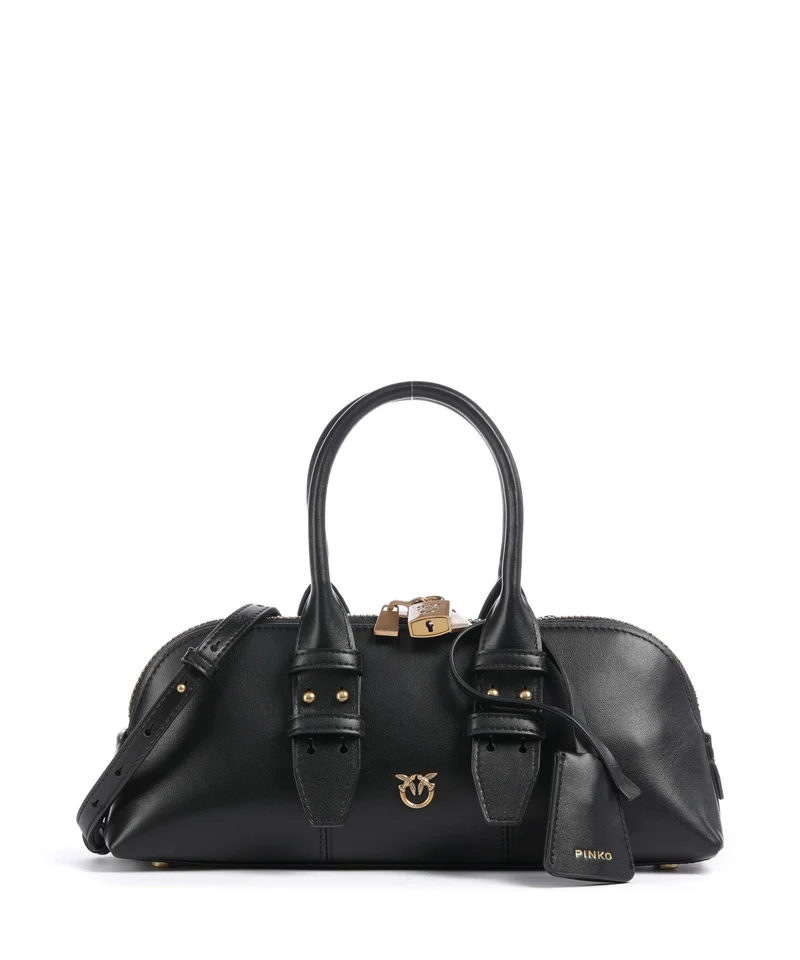 Pinko Bowling Horizontal Borsa a mano nero/antique gold