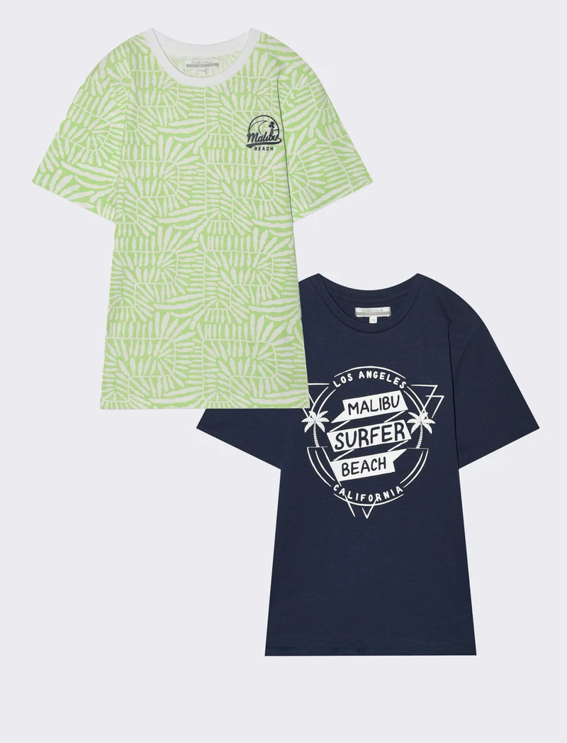 T-shirt 2Pack da bambino - Blu