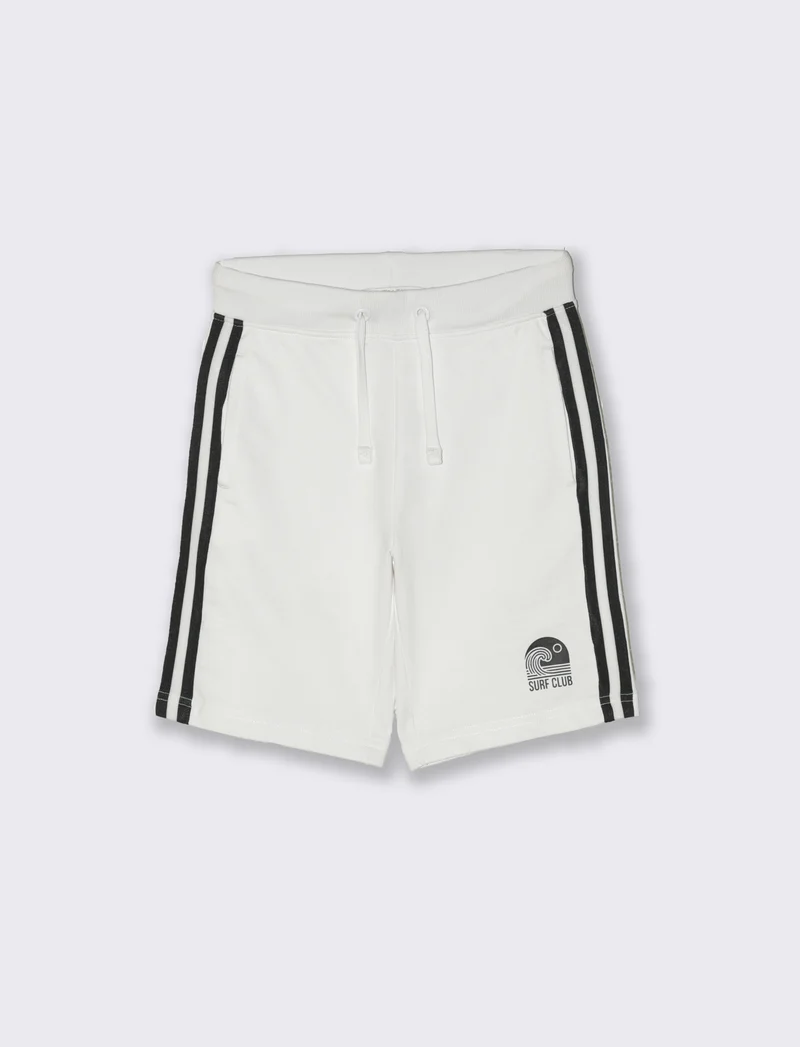 Bermuda in felpa sporty da bambino - Bianco