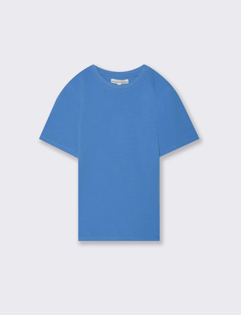 T-shirt in piquet da bambino - Blu cobalto