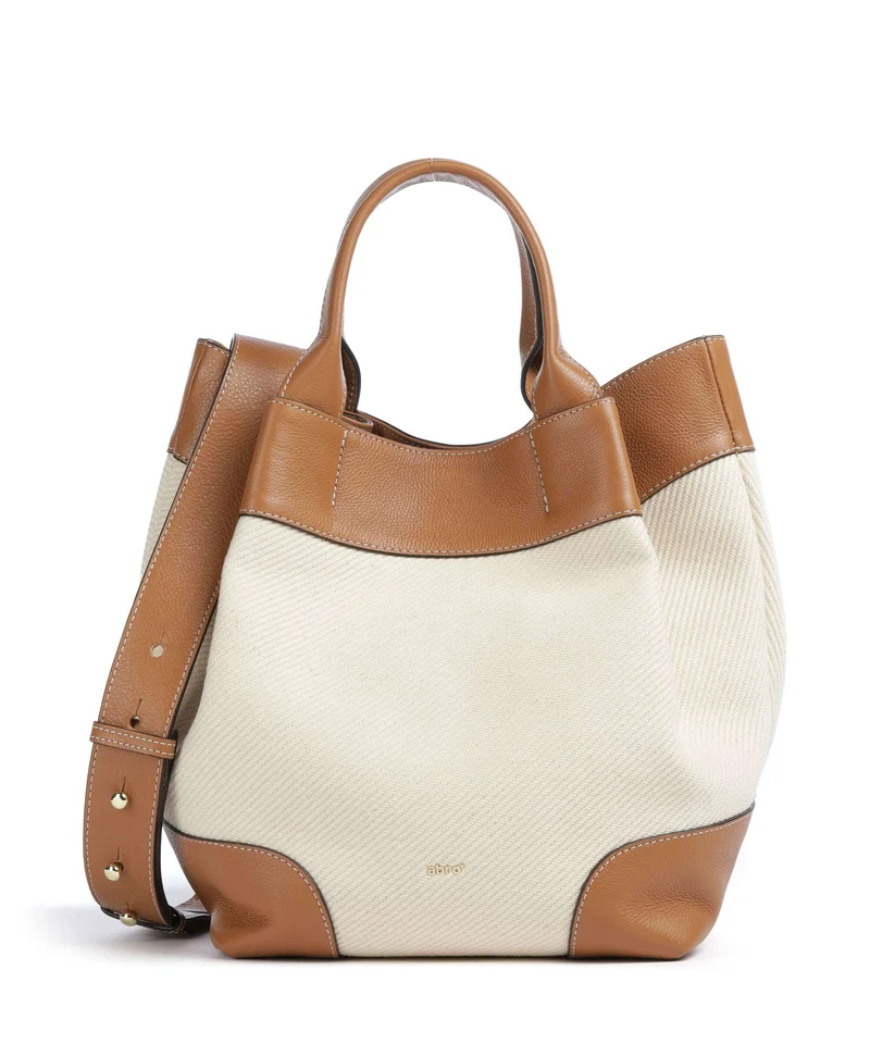 Abro Super Drill Essential Medium Borsa a mano ivory/cuoio