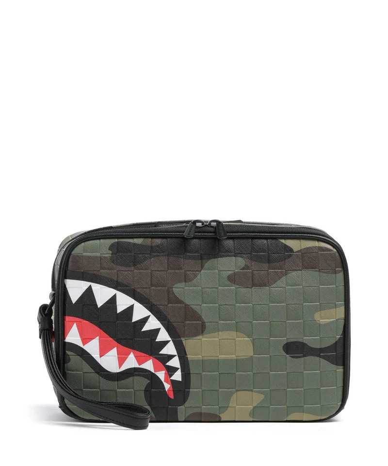 Sprayground Woodland Camo Check Borsa da toilette multicolour