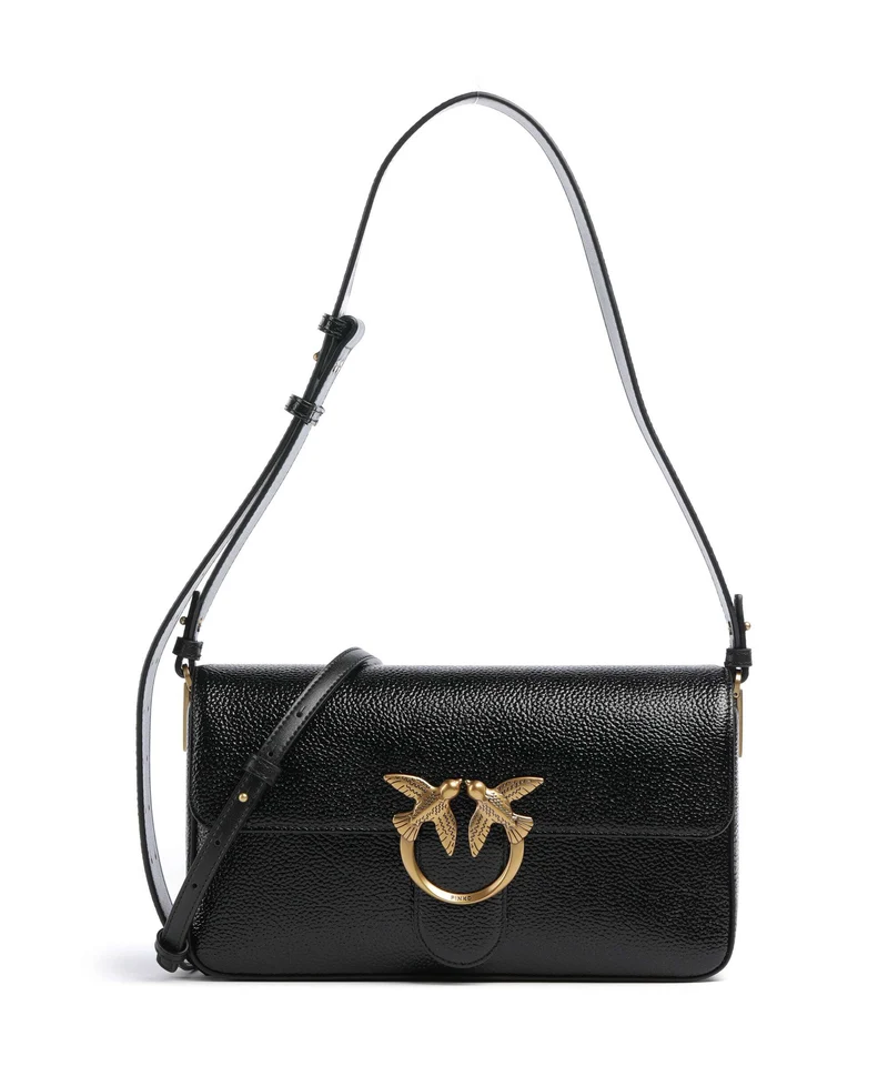 Pinko Love One Classic Slouchy Borsa a spalla nero/antique gold