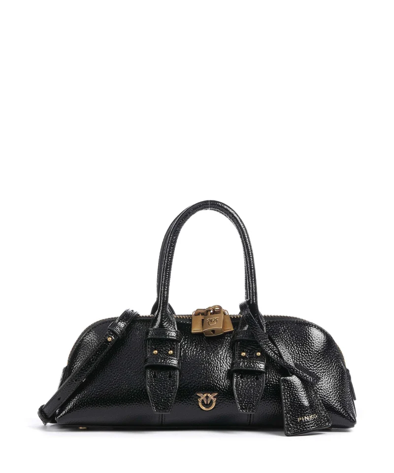 Pinko Bowling Horizontal Borsa a mano nero/antique gold