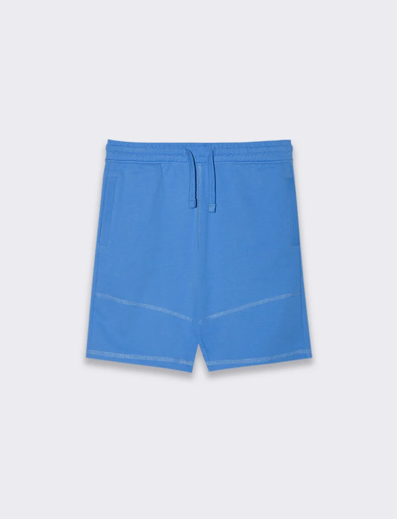 Bermuda in felpa da bambino - Blu cobalto