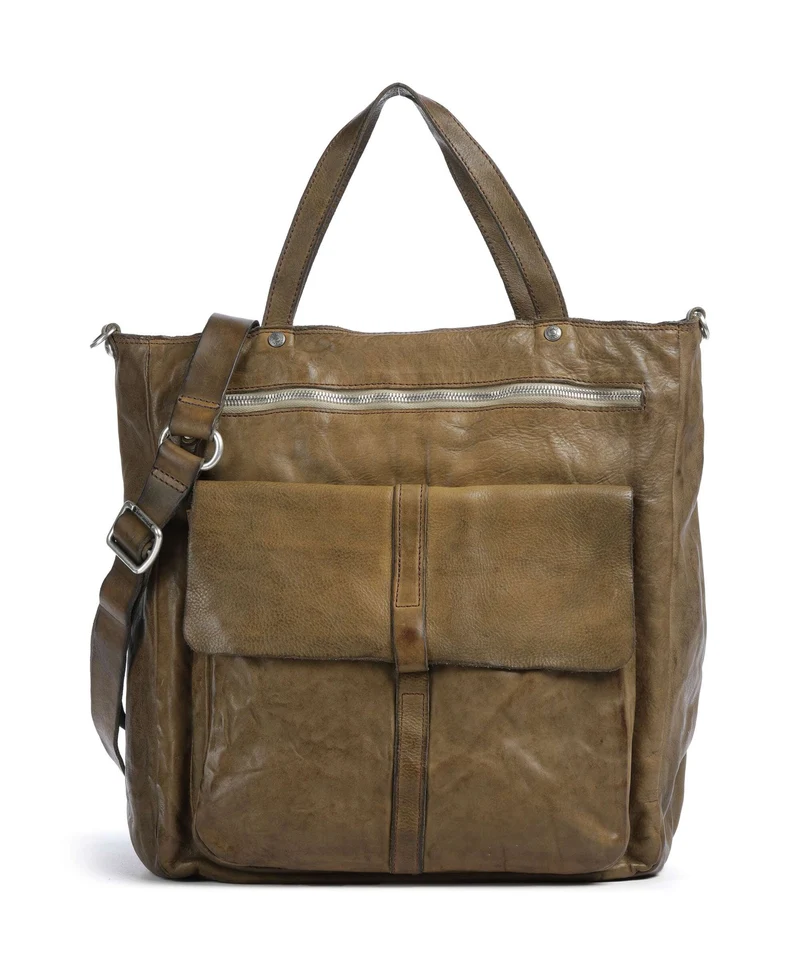 Campomaggi Borsa shopper verde militare