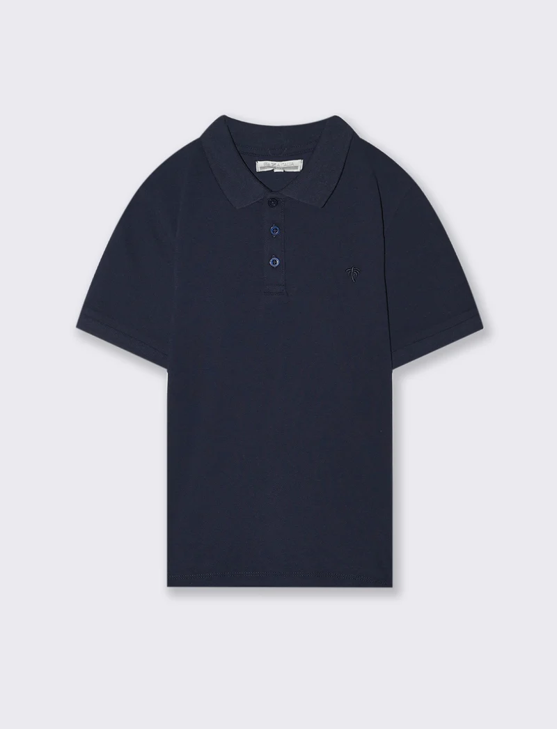 Polo mezza manica da bambino - Blu
