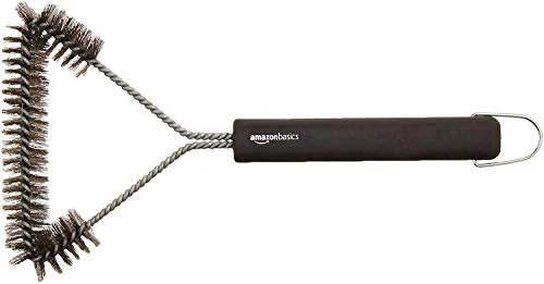 Amazon Basics - Spazzola a 3 lati per barbecue, 30.5 cm