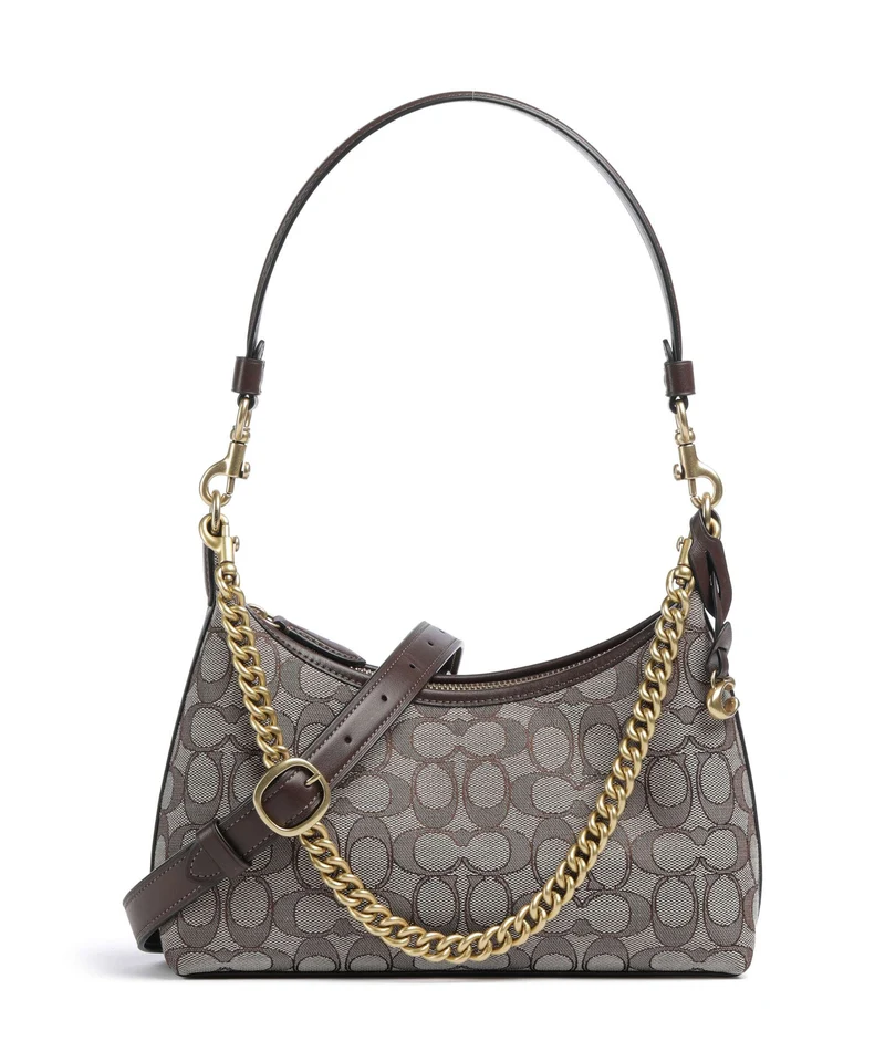 Coach Juliet Signature Jacquard 25 Borsa a spalla oak maple