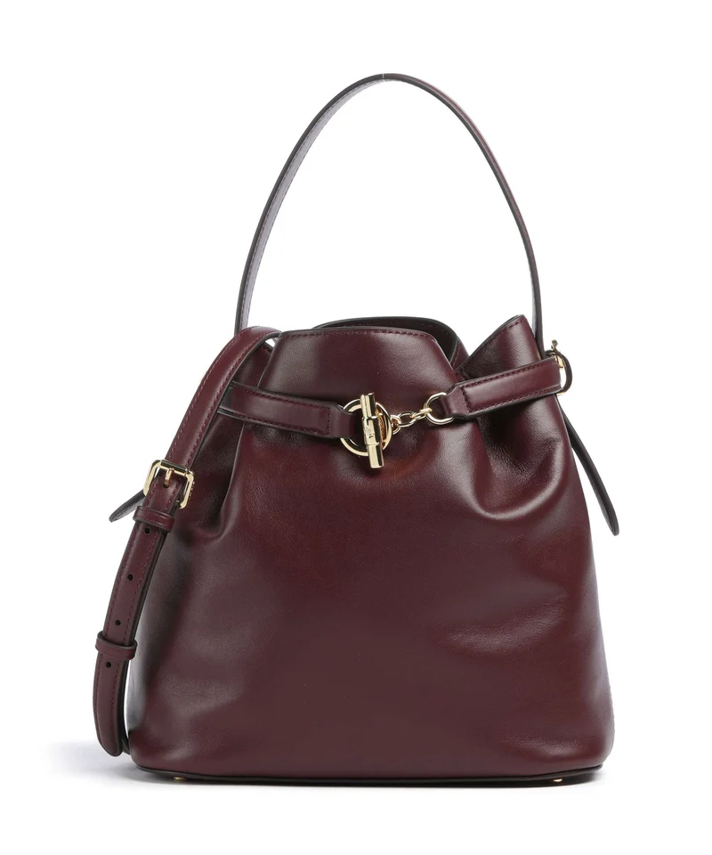 Lauren Ralph Lauren Blaike Medium Borsa a secchiello dark garnet