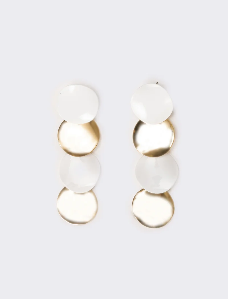Orecchini donna dischi martellati - Oro