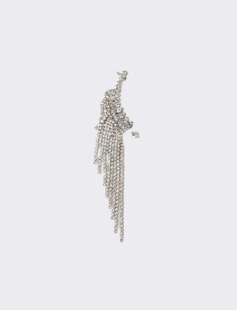 Orecchini donna ear cuff strass - Argento