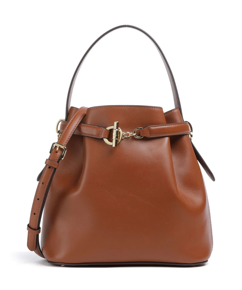 Lauren Ralph Lauren Blaike Medium Borsa a secchiello lauren tan
