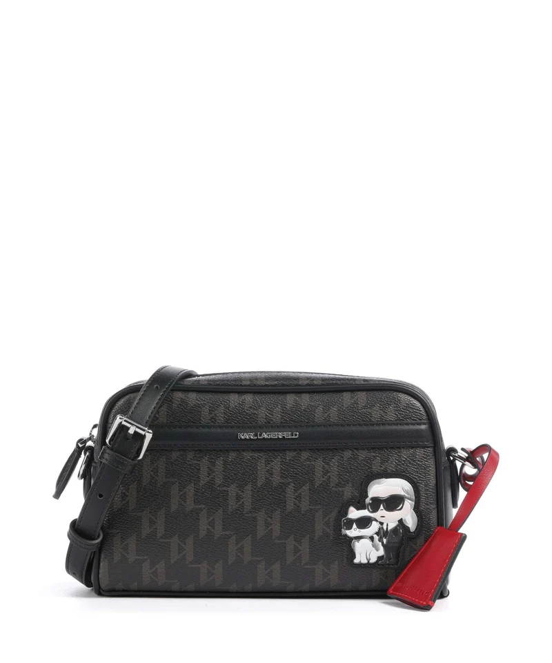 Karl Lagerfeld Ikon Monogram Borsa a tracolla brown/kl mono