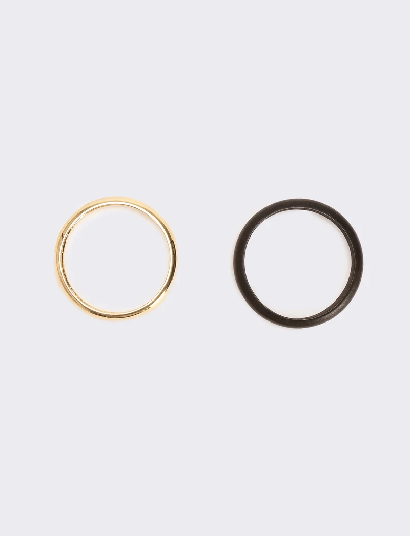 Bracciale donna metallo e legno - Oro