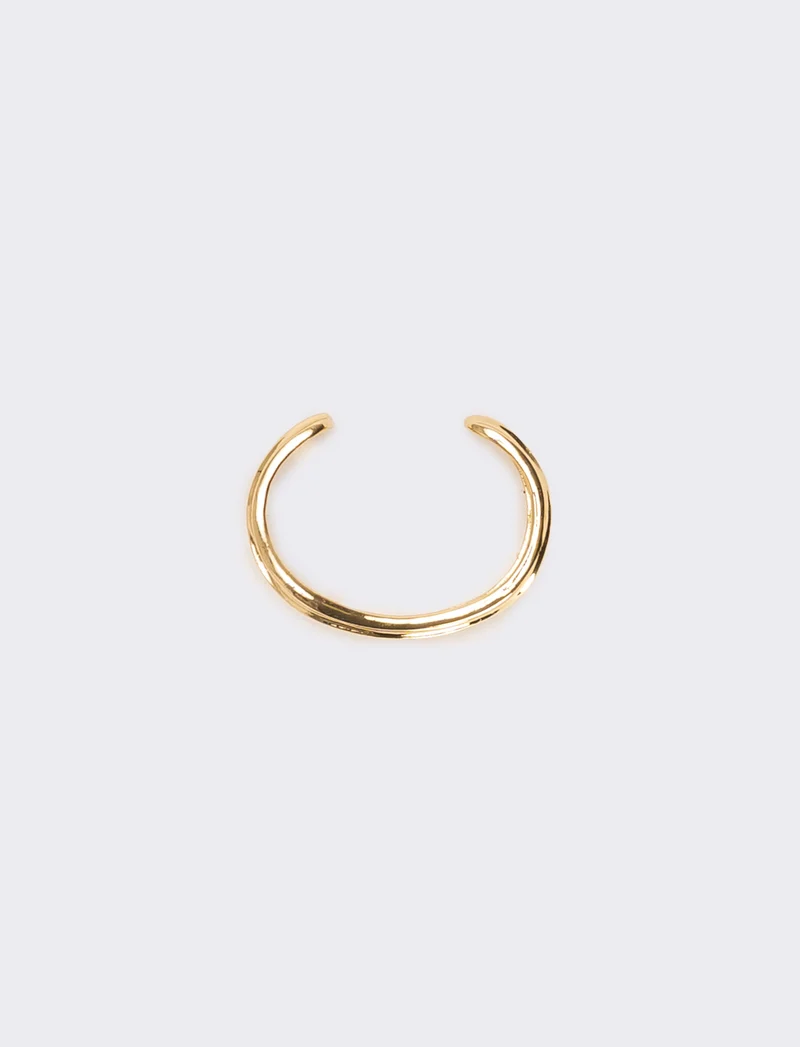 Bracciali donna rigido con striature - Oro