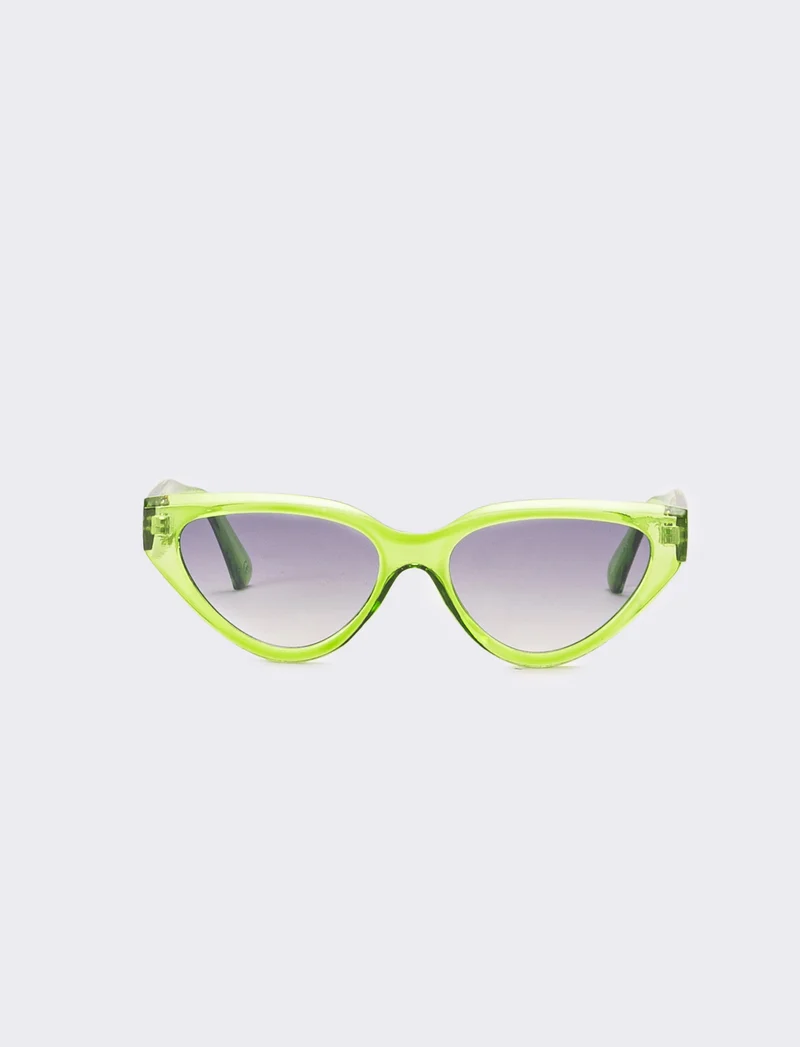 Occhiali donna a gatta trasparenti - Verde