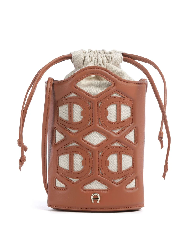 Aigner Azzurra S Borsa a secchiello cognac brown
