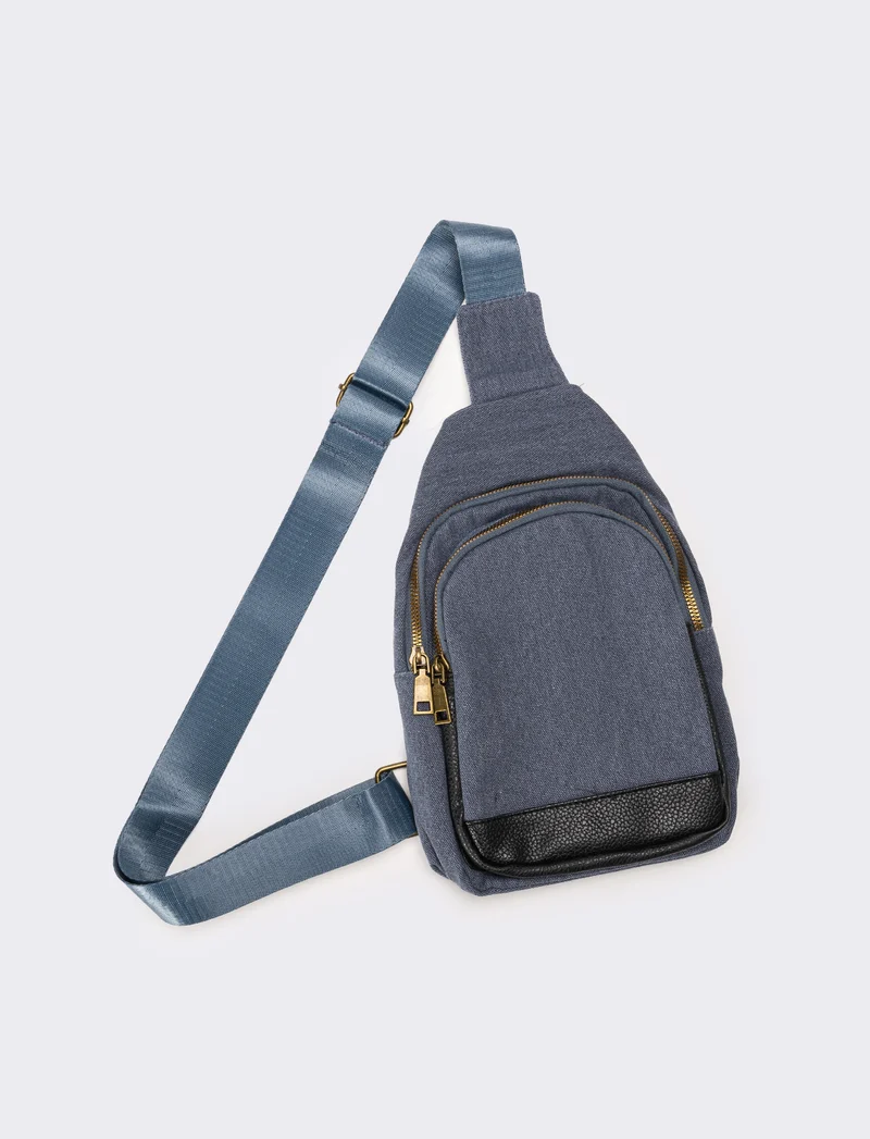 Zaino uomo monospalla - Blu
