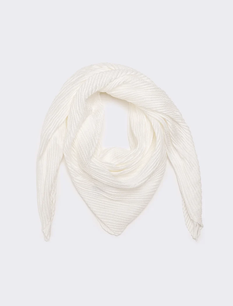 Foulard donna unito quadrato - Bianco
