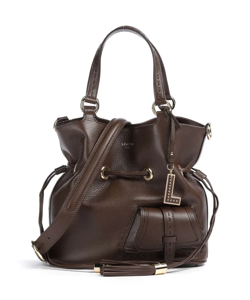 Lancel Premier Flirt M Borsa a secchiello coconut