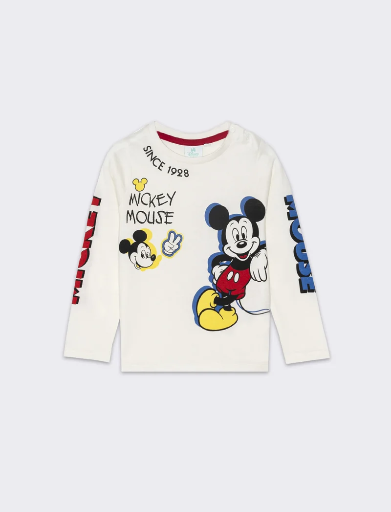 T-shirt manica lunga Disney da neonato - Bianco