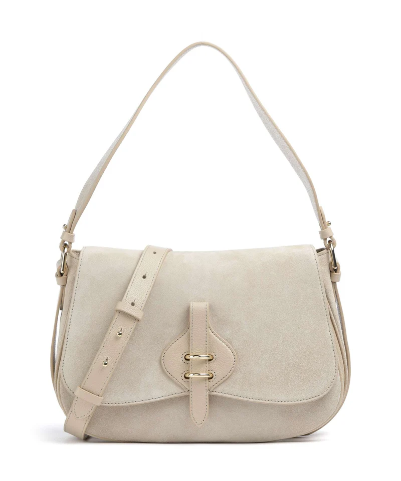 Coccinelle Mavery Suede Borsa a spalla sandshell