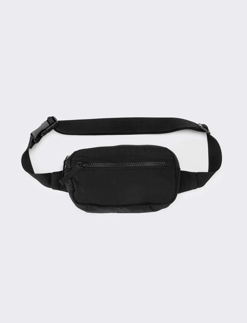 Mini marsupio uomo con zip - Nero