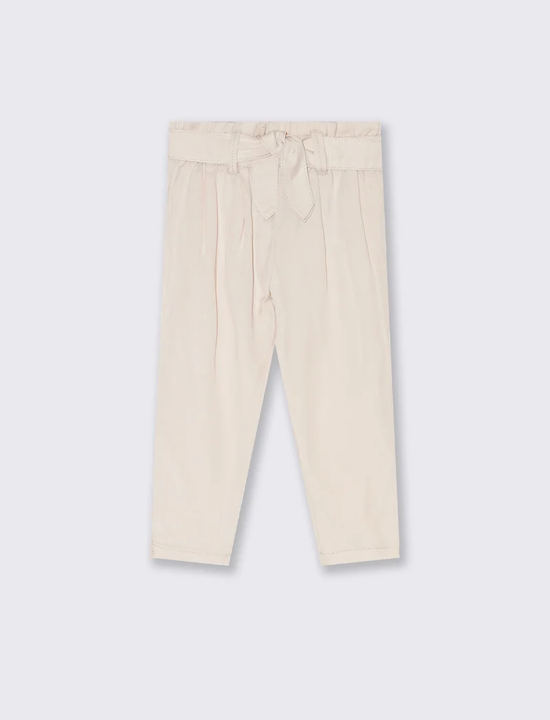 Pantalone con cintura da neonata - Beige