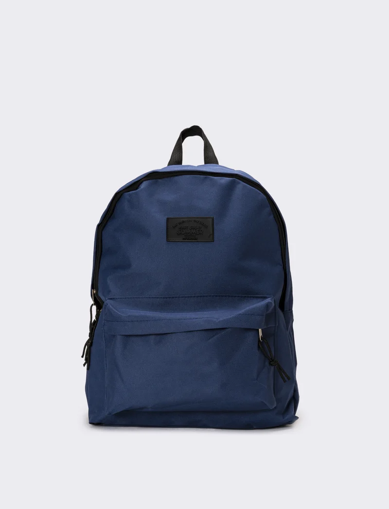 Zaino uomo basic doppia chiusura e tasca - Blu