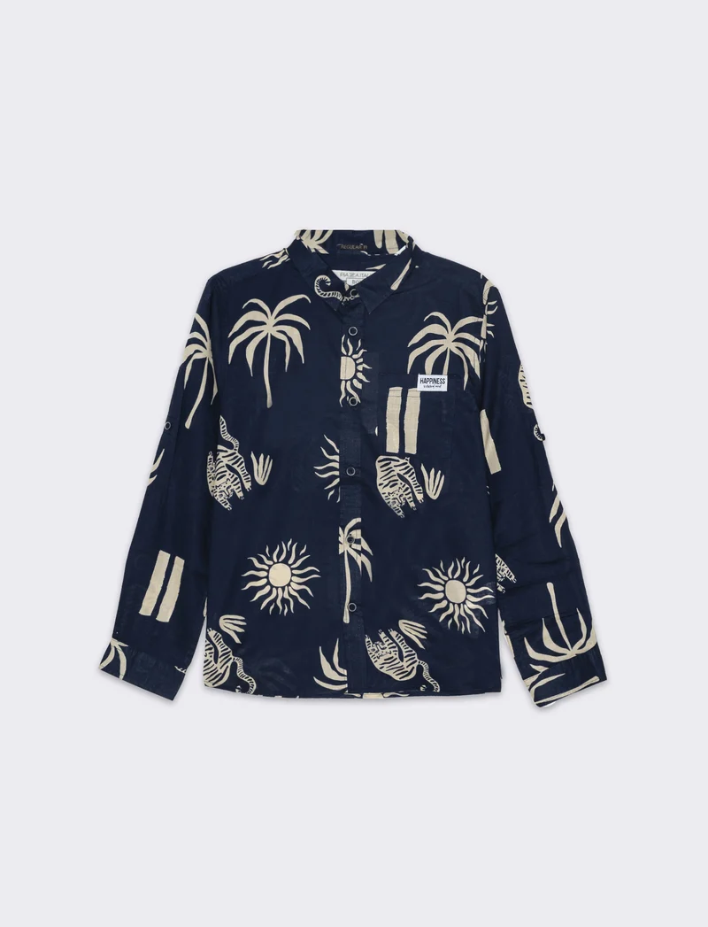 Camicia stampata da bambino - Blu
