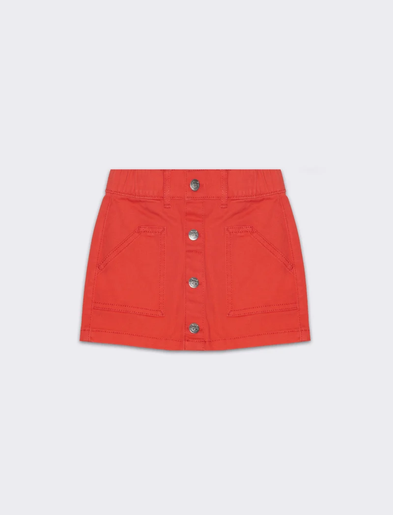 Monigonna in twill da neonata - Corallo