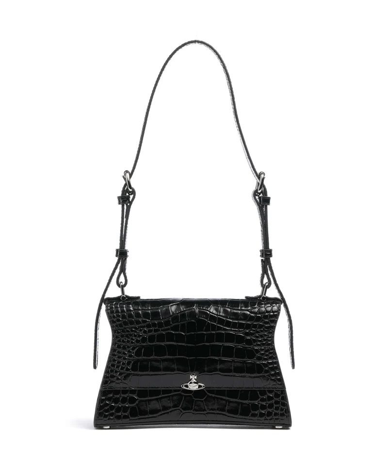 Vivienne Westwood Bianca Embossed Croc S Borsa a spalla black