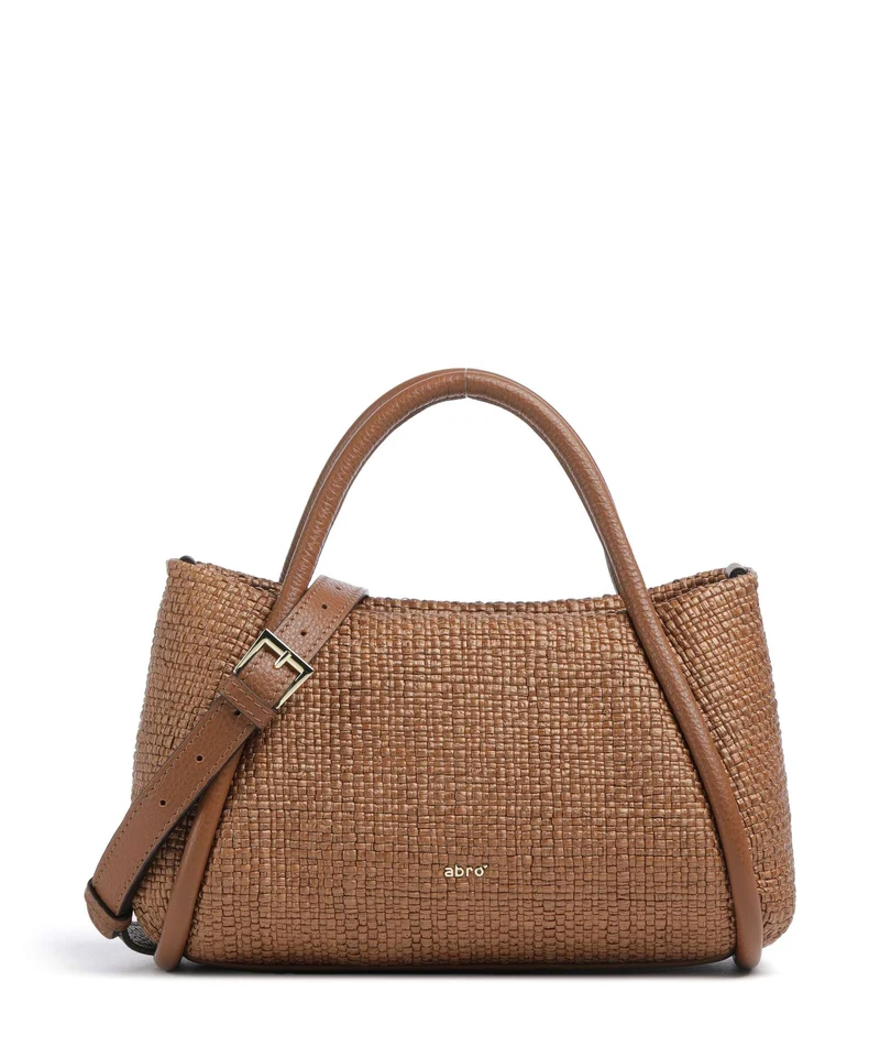 Abro Raffia Intreccio Willow Borsa a mano caramel/cognac