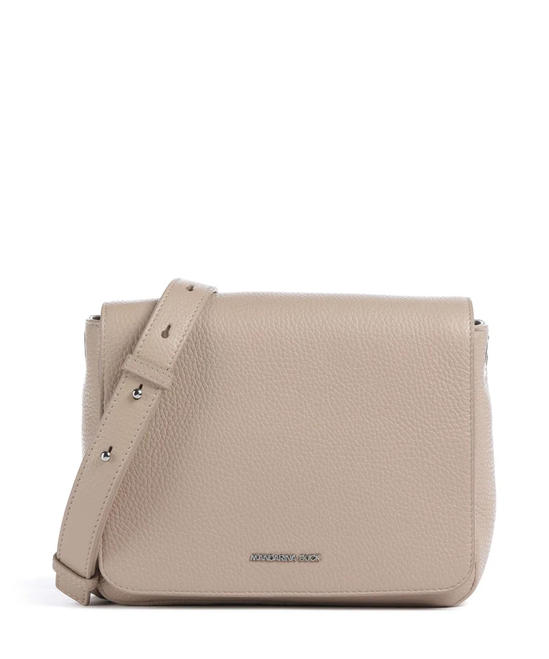 Mandarina Duck Mellow Leather Borsa a spalla warm taupe