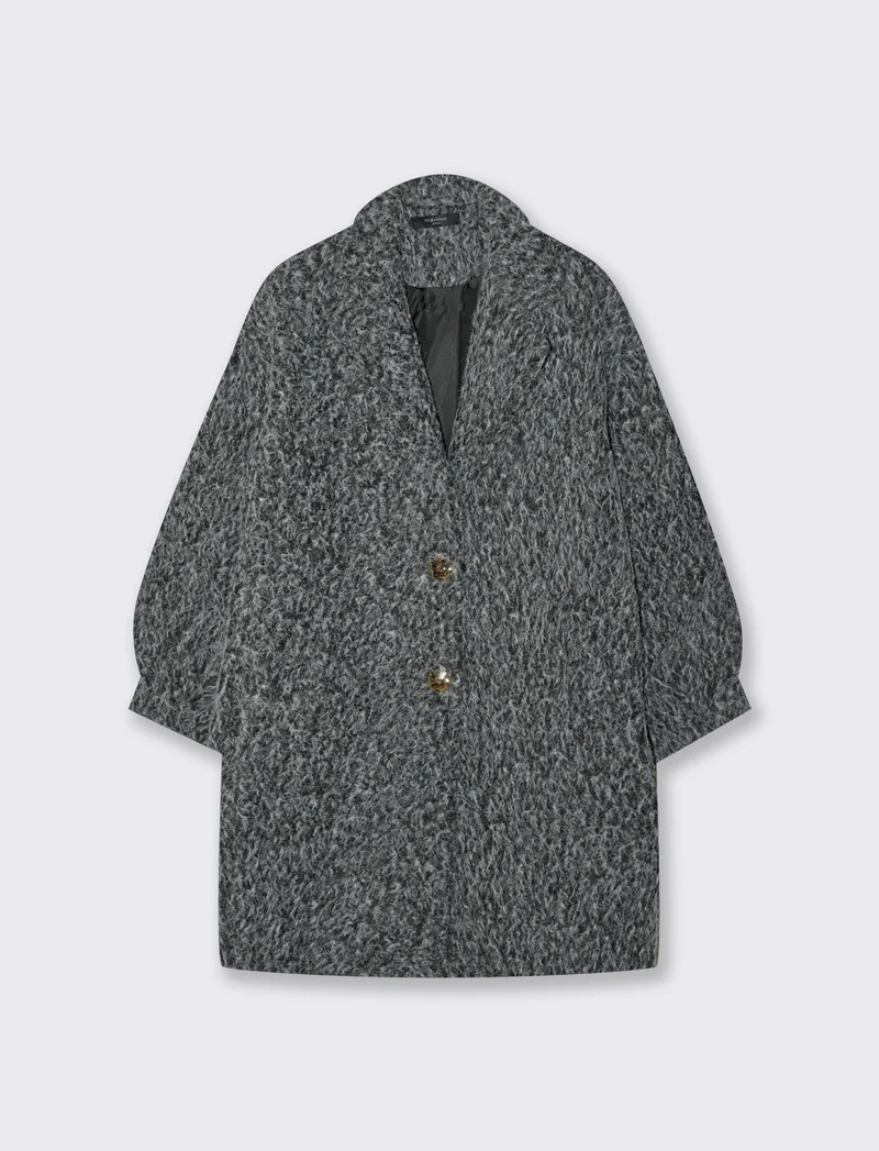 CAPPOTTINO CON MANICHE A 3/4 - Grigio