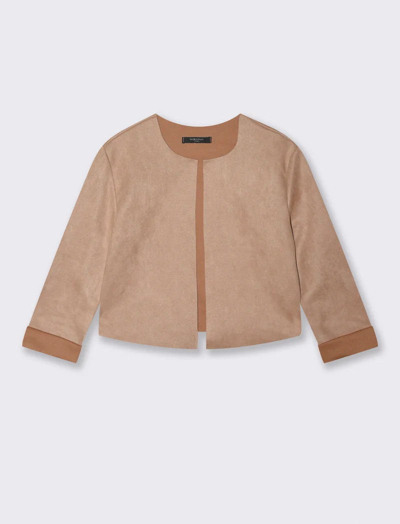 GIACCA SUEDE CORTA - Cammello