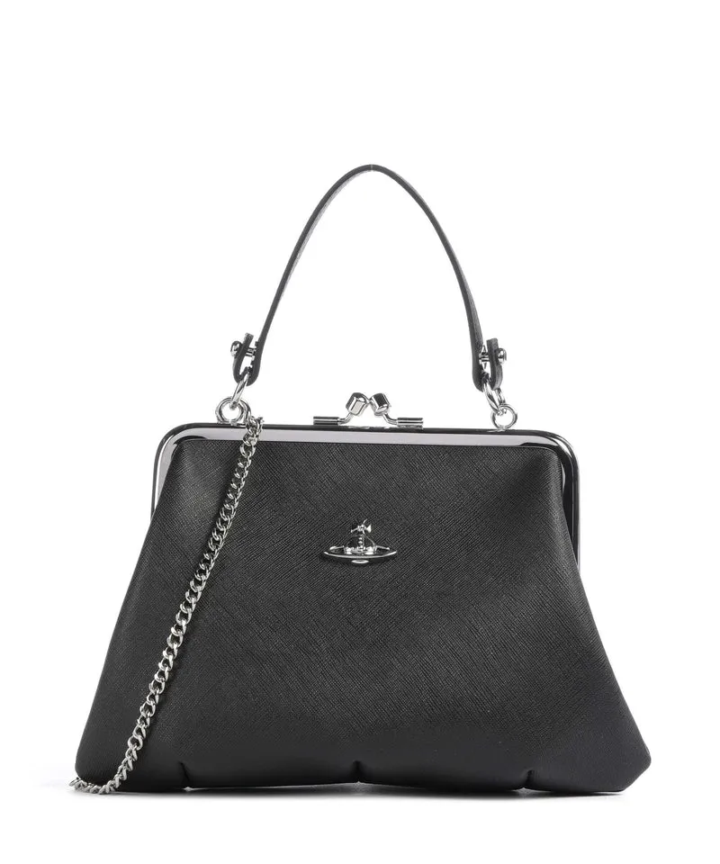 Vivienne Westwood Granny Frame Saffiano Borsa a mano black