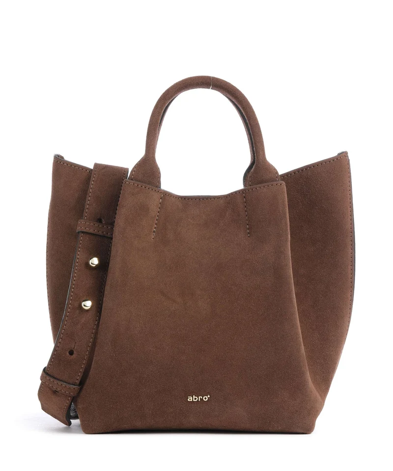 Abro Suede Essential Small Borsa a mano wood