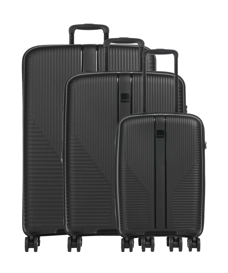 Travelite Air Stripe Slim Set valigie trolley (4 ruote) black
