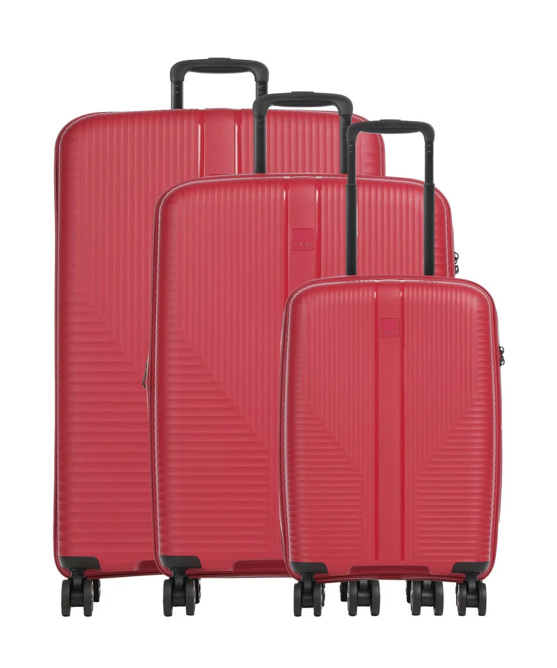 Travelite Air Stripe Slim Set valigie trolley (4 ruote) red