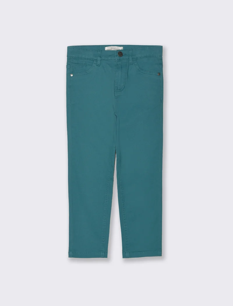 Pantaloni 5 tasche da bambino - Verde Ottanio