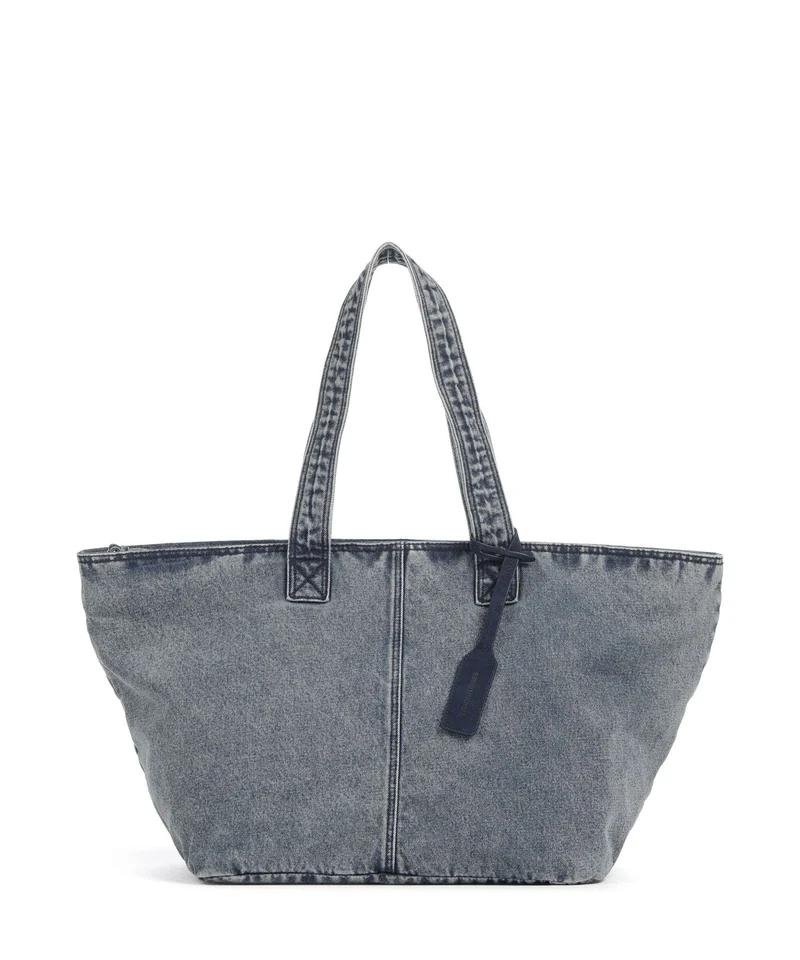 Les Visionnaires Alba Denim Essential Borsa shopper washed denim
